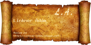 Linkner Ádám névjegykártya